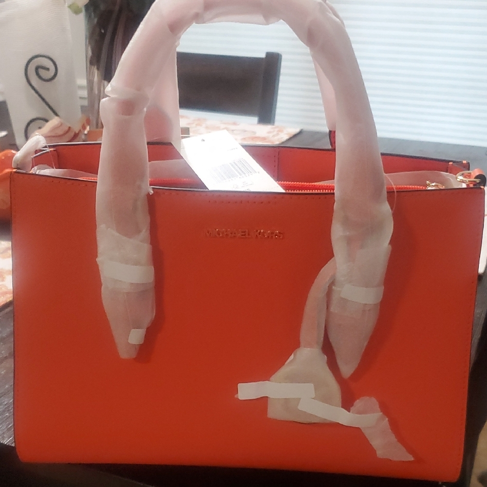 Michael Kors Bold Orange Satchel And Crossbody